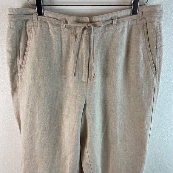 Charter Club Linen Capri Length Pants Size 16 - Picture 2 of 10